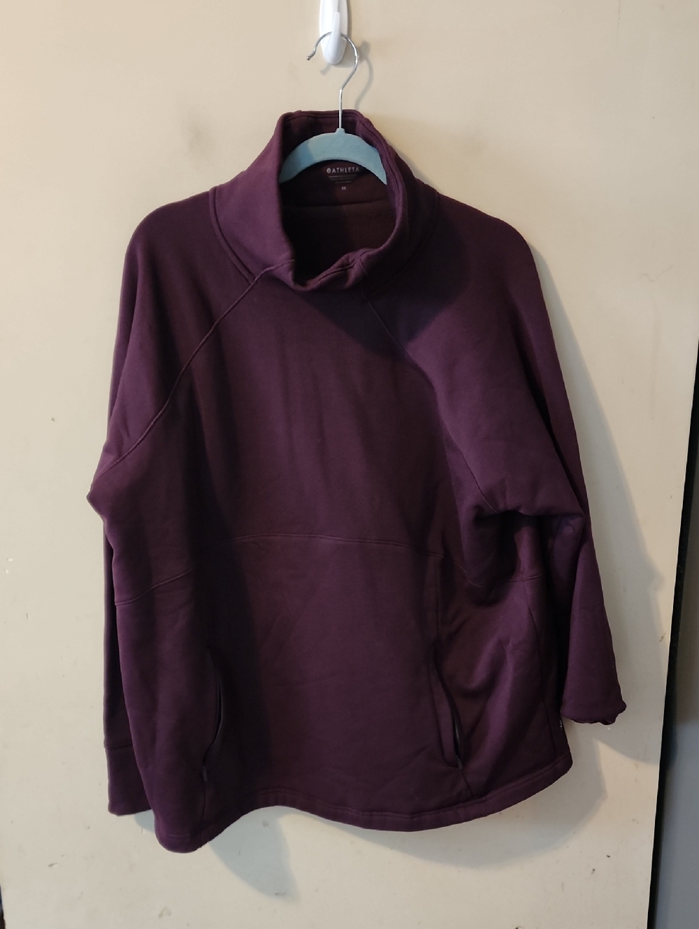 Athleta Deep Plum Funnel Neck Pullover
